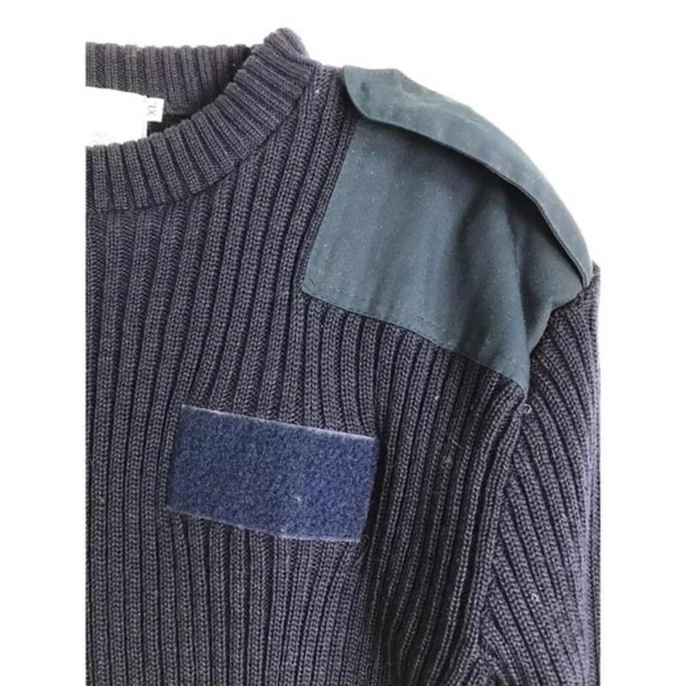 VINTAGE • 1950s Vintage Navy Wool Authentic Military Sweater - Picture 2 of 4